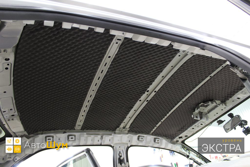 Шумо и теплоизоляция крыши Тойота Королла E150